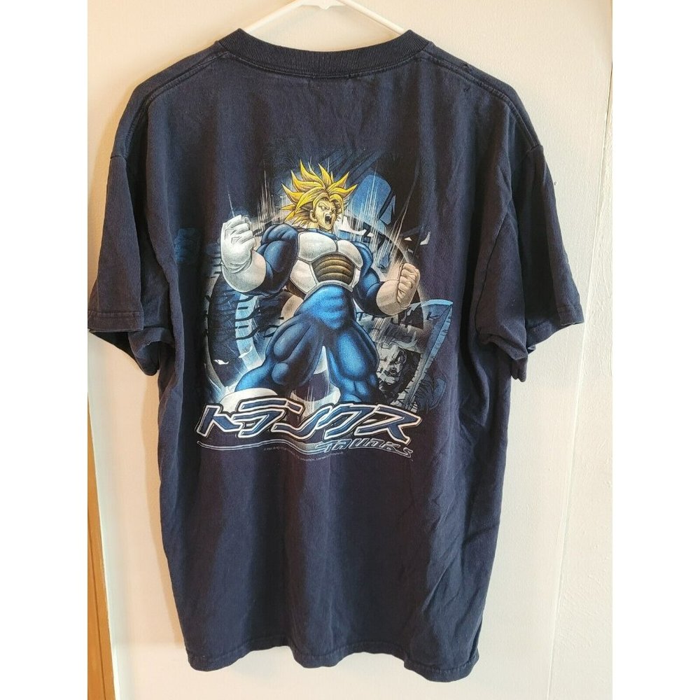 2000 DBZ Dragonball Z Trunks Trunk Vegeta Anime Blue Graphic Shirt Y2K Large‎